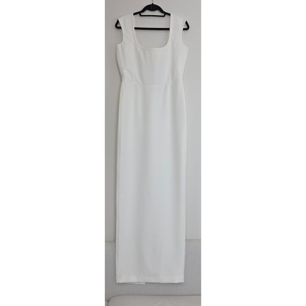 SAU LEE Ivory Brooke Cap Sleeve Crepe Corset Mermaid Maxi Gown Dress 12 NWT+I - Picture 3 of 12